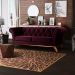 Sofá 4 Lugares Para Sala de Estar Império 280 cm D02 Veludo Roxo Grape C-292 - Lyam Decor