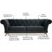 Sofá 4 Lugares Para Sala de Estar Império 300 cm D02 Veludo Cinza C-317 - Lyam Decor