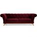 Sofá 4 Lugares Para Sala de Estar Império 300 cm D02 Veludo Marsala B-278 - Lyam Decor