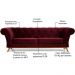 Sofá 4 Lugares Para Sala de Estar Império 300 cm D02 Veludo Marsala B-278 - Lyam Decor