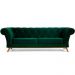 Sofá 4 Lugares Para Sala de Estar Império 300 cm D02 Veludo Verde Musgo C-303 - Lyam Decor