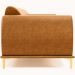 Sofá 4 Lugares Para Sala de Estar Kiev 300cm D02 Base Castanho Pés D'ouro Couríssimo Whisky B-90 - Lyam Decor