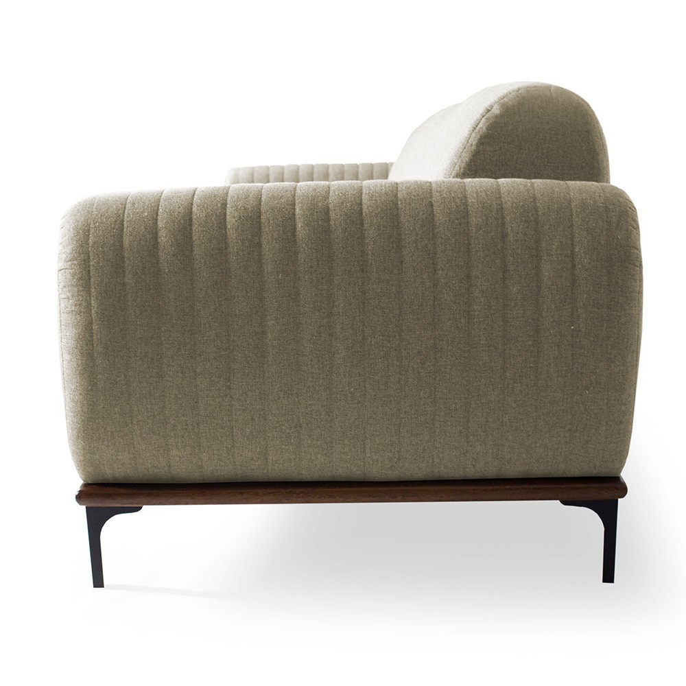 Sofá 4 Lugares Para Sala de Estar Molino 260 cm D02 Linho Bege C-129 - Lyam Decor