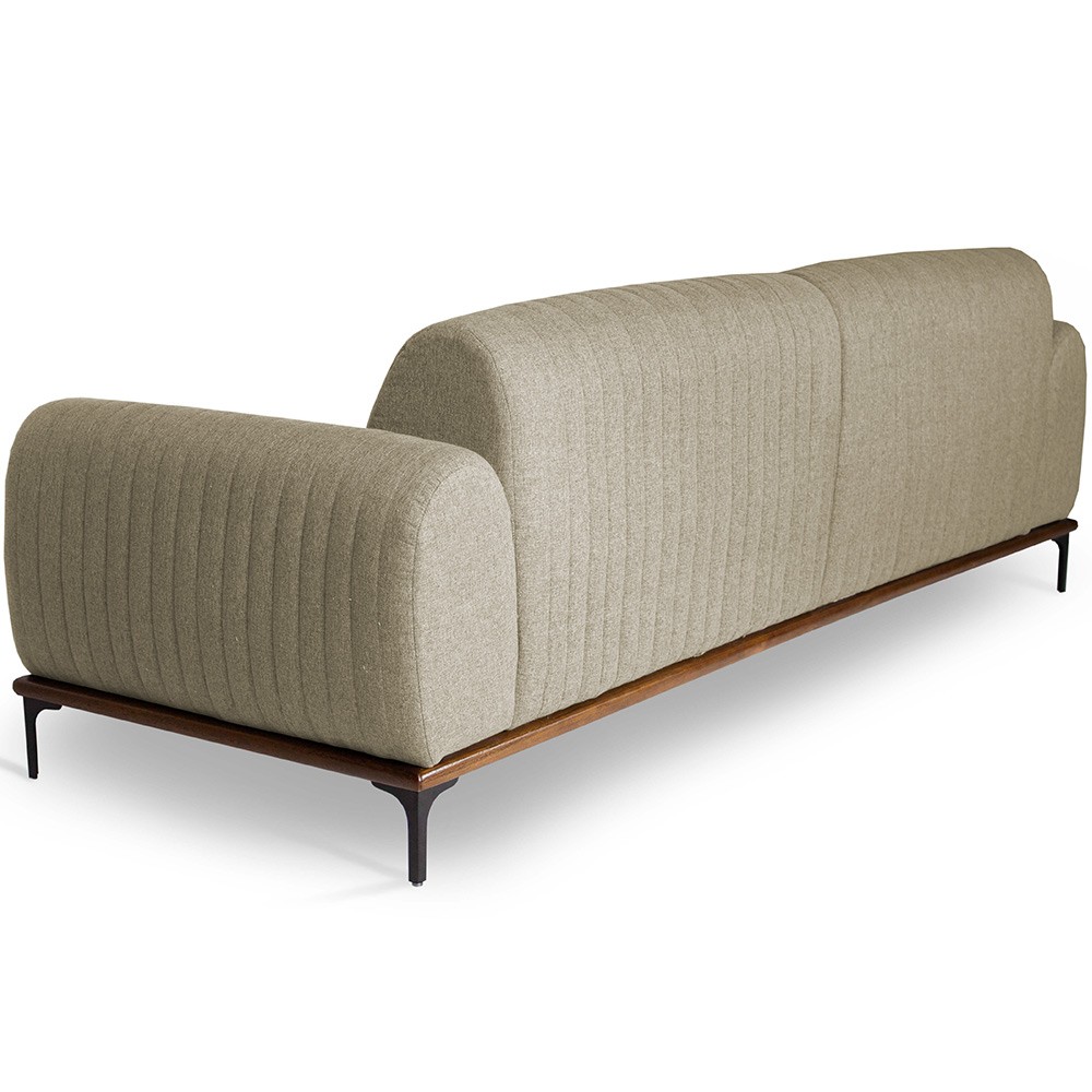 Sofá 4 Lugares Para Sala de Estar Molino 280 cm D02 Linho Bege C-129 - Lyam Decor