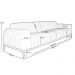 Sofá 4 Lugares Para Sala de Estar Molino 280 cm D02 Linho Verde Musgo C-117 - Lyam Decor
