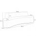 Sofá 4 Lugares Sala de Estar Cancún D02 Bouclê Cinza Escuro 280 cm B-64 - Lyam Decor
