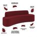 Sofá 4 Lugares Sala de Estar Cancún D02 Veludo Marsala 230 cm C-278 - Lyam Decor
