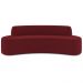 Sofá 4 Lugares Sala de Estar Cancún D02 Veludo Marsala 230 cm C-278 - Lyam Decor