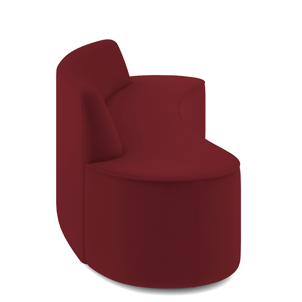 Sofá 4 Lugares Sala de Estar Cancún D02 Veludo Marsala 230 cm C-278 - Lyam Decor