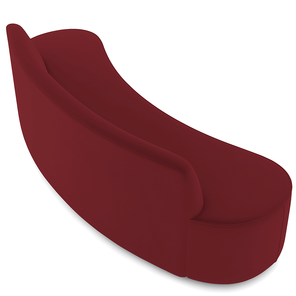 Sofá 4 Lugares Sala de Estar Cancún D02 Veludo Marsala 230 cm C-278 - Lyam Decor