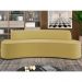Sofá 4 Lugares Sala de Estar Cancún D02 Veludo Mostarda 280 cm C-279 - Lyam Decor
