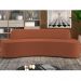 Sofá 4 Lugares Sala de Estar Cancún D02 Veludo Telha 280 cm C-262 - Lyam Decor