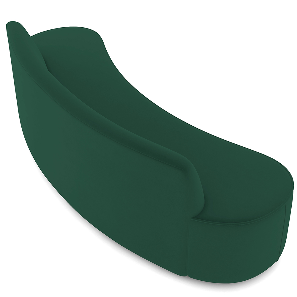 Sofá 4 Lugares Sala de Estar Cancún D02 Veludo Verde Musgo 230 cm C-303 - Lyam Decor