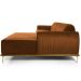 Sofá 4 Lugares com Chaise Direito Para Sala Molino 255 cm D02 Veludo Telha C-262 - Lyam Decor