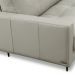 Sofá 4 Lugares com Chaise Direito Sala Living 316cm Logus L06 Couro Pérola - Lyam Decor