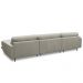 Sofá 4 Lugares com Chaise Direito Sala Living 316cm Logus L06 Couro Pérola - Lyam Decor