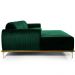 Sofá 4 Lugares com Chaise Esquerdo Para Sala Molino 265cm D02 Veludo Verde Musgo B-303 - Lyam Decor