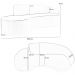 Sofá 5 Lugares Curvo Sala de Estar Living Firenze Direito D02 Bouclê Cinza Escuro 300 cm B-64 - Lyam