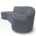 Sofá 5 Lugares Curvo Sala de Estar Living Firenze Direito D02 Bouclê Cinza Escuro 300 cm B-64 - Lyam