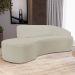 Sofá 5 Lugares Curvo Sala de Estar Living Firenze Direito D02 Corano Bege 300 cm C-26 - Lyam