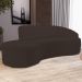 Sofá 5 Lugares Curvo Sala de Estar Living Firenze Direito D02 Corano Marrom 300 cm C-34 - Lyam