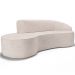 Sofá 5 Lugares Curvo Sala de Estar Living Firenze Direito D02 Linho Cru 300 cm D-461 - Lyam