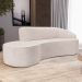 Sofá 5 Lugares Curvo Sala de Estar Living Firenze Direito D02 Linho Cru 300 cm D-461 - Lyam