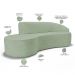 Sofá 5 Lugares Curvo Sala de Estar Living Firenze Direito D02 Linho Verde 300 cm D-477 - Lyam
