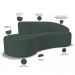 Sofá 5 Lugares Curvo Sala de Estar Living Firenze Direito D02 Linho Verde Musgo 300 cm C-117 - Lyam