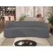 Sofá 5 Lugares Curvo Sala de Estar Living Lótus D02 Linho Cinza Escuro 300 cm C-416 - Lyam
