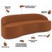 Sofá 5 Lugares Curvo Sala de Estar Living Lótus D02 Veludo Telha 300 cm C-262 - Lyam
