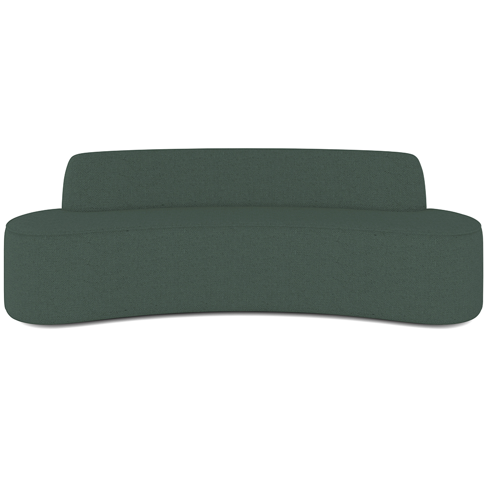 Sofá 5 Lugares Sala de Estar Cancún D02 Linho Verde Musgo 300 cm C-117 - Lyam Decor