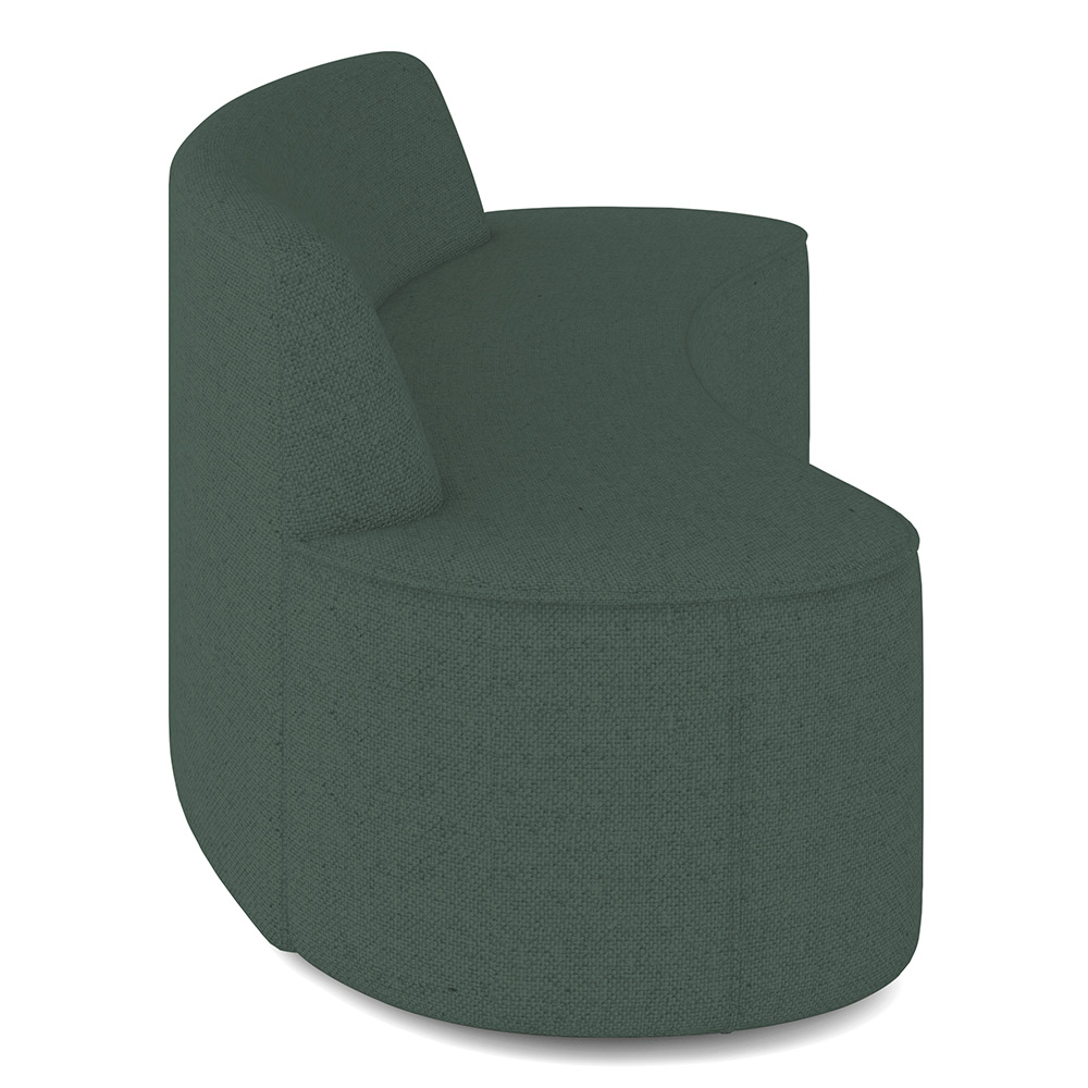 Sofá 5 Lugares Sala de Estar Cancún D02 Linho Verde Musgo 300 cm C-117 - Lyam Decor