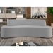 Sofá 5 Lugares Sala de Estar Cancún D02 Veludo Cinza 300 cm C-317 - Lyam Decor