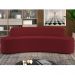 Sofá 5 Lugares Sala de Estar Cancún D02 Veludo Marsala 300 cm C-278 - Lyam Decor