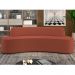Sofá 5 Lugares Sala de Estar Cancún D02 Veludo Terracota 300 cm C-417 - Lyam Decor