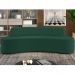 Sofá 5 Lugares Sala de Estar Cancún D02 Veludo Verde Musgo 300 cm C-303 - Lyam Decor