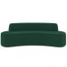 Sofá 5 Lugares Sala de Estar Cancún D02 Veludo Verde Musgo 300 cm C-303 - Lyam Decor