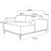 Sofá 5 Lugares com Chaise Direito Para Sala Molino 300 cm D02 Veludo Azul Oxford B-304 - Lyam Decor