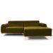 Sofá 5 Lugares com Chaise Direito Para Sala Molino 300 cm D02 Veludo Mostarda B-260 - Lyam Decor