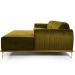 Sofá 5 Lugares com Chaise Direito Para Sala Molino 300 cm D02 Veludo Mostarda B-260 - Lyam Decor