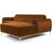 Sofá 5 Lugares com Chaise Direito Para Sala Molino 300 cm D02 Veludo Telha B-262 - Lyam Decor