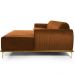 Sofá 5 Lugares com Chaise Direito Para Sala Molino 300 cm D02 Veludo Telha B-262 - Lyam Decor