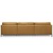 Sofá 5 Lugares com Chaise Direito Sala Living 360cm Amábile L06 Couro Marrom Claro - Lyam Decor