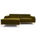 Sofá 5 Lugares com Chaise Esquerdo Para Sala Molino 300cm D02 Veludo Mostarda B-260 - Lyam Decor