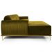 Sofá 5 Lugares com Chaise Esquerdo Para Sala Molino 300cm D02 Veludo Mostarda B-260 - Lyam Decor