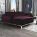 Sofá 5 Lugares com Chaise Esquerdo Para Sala Molino 300cm D02 Veludo Roxo Grape C-292 - Lyam Decor