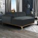 Sofá 5 Lugares com Chaise Esquerdo Para Sala Molino 320cm D02 Veludo Cinza C-317 - Lyam Decor