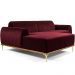 Sofá 5 Lugares com Chaise Esquerdo Para Sala Molino 320cm D02 Veludo Marsala B-278 - Lyam Decor
