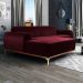 Sofá 5 Lugares com Chaise Esquerdo Para Sala Molino 320cm D02 Veludo Marsala B-278 - Lyam Decor